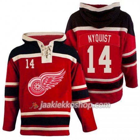 Miehille NHL Detroit Red Wings Gustav Nyquist 14 Punainen Sawyer Hooded Sweatshirt